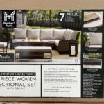 Member’s Mark Lewiston Collection 7-Piece Woven Sectional Set with Fire Pit – Luxury Outdoor Living Made Affordable