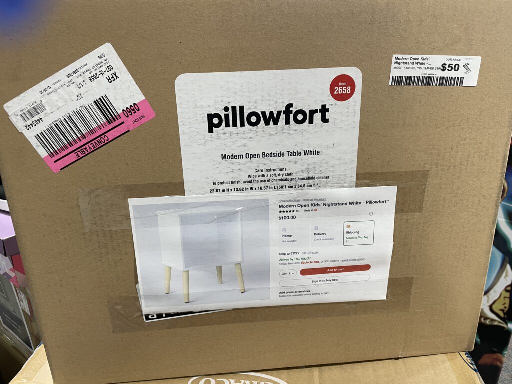 White Pillowfort Nightstands – Open Shelf & Drawer Styles Available