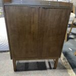 Wesson Walnut Wood Glass Top Bar Cabinet: Stylish Home Bar Storage with a Sophisticated Look